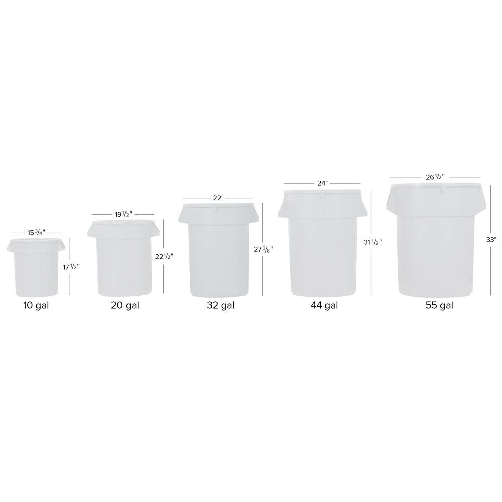 TableTop King 32 Gallon Yellow Trash Can, Lid, and Dolly Kit view 4