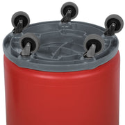 TableTop King 32 Gallon Red Trash Can, Lid, and Dolly Kit view 2