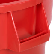 TableTop King 32 Gallon Red Trash Can, Lid, and Dolly Kit view 3