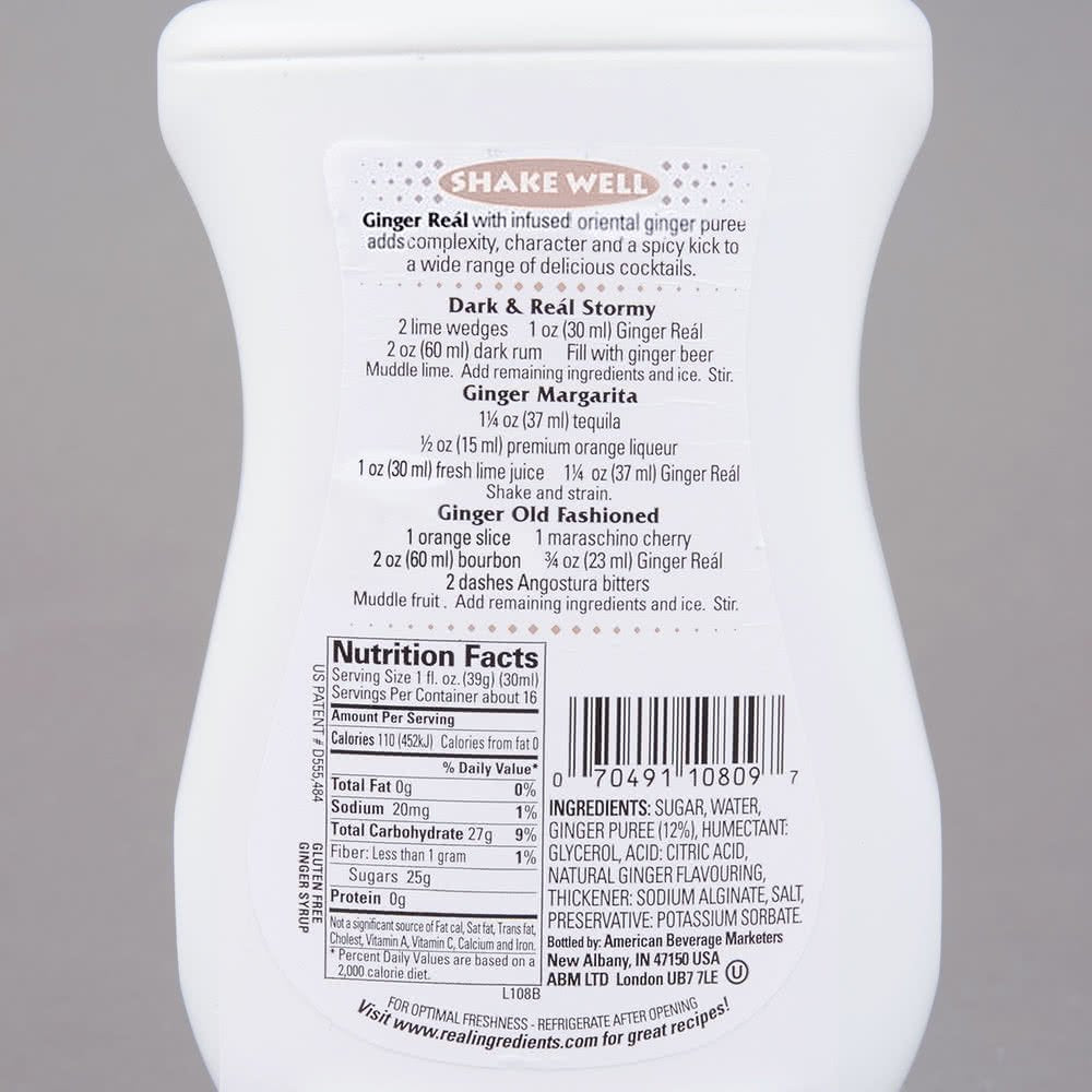 Ginger Real 16.9 fl. oz. Infused Syrup Pack of 6 view 3