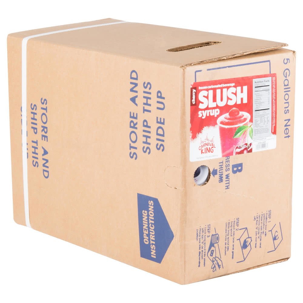 TableTop King 5 Gallon Bag in Box Cherry Slushy Syrup view 2