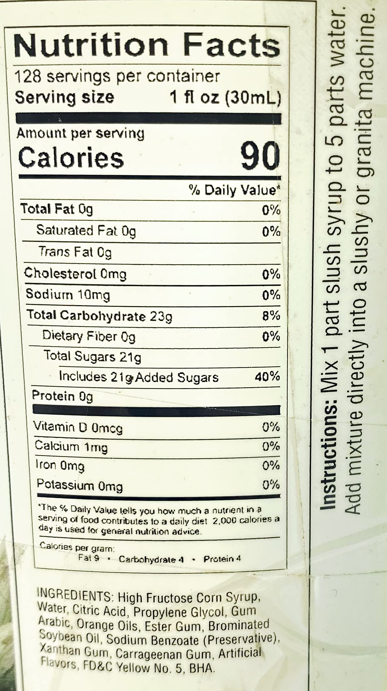 Slushy Mix Concentrate 1 Gallon – 5:1 Frozen Drink Syrup for Slushie, Granita & Snow Cone Machines – High Yield (48 Servings) – Gluten Free – Commercial Beverage Mix – Made in USA (Each, Pina Colada) view 2