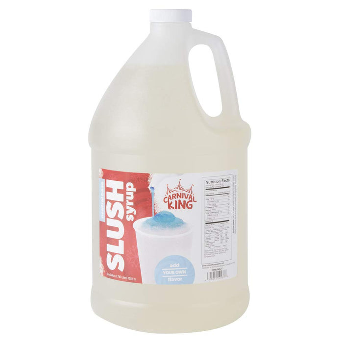 Slushy Mix Concentrate 1 Gallon – 5:1 Frozen Drink Syrup for Slushie, Granita & Snow Cone Machines – High Yield (48 Servings) – Gluten Free – Commercial Beverage Mix – Made in USA (4/Case, Neutral)