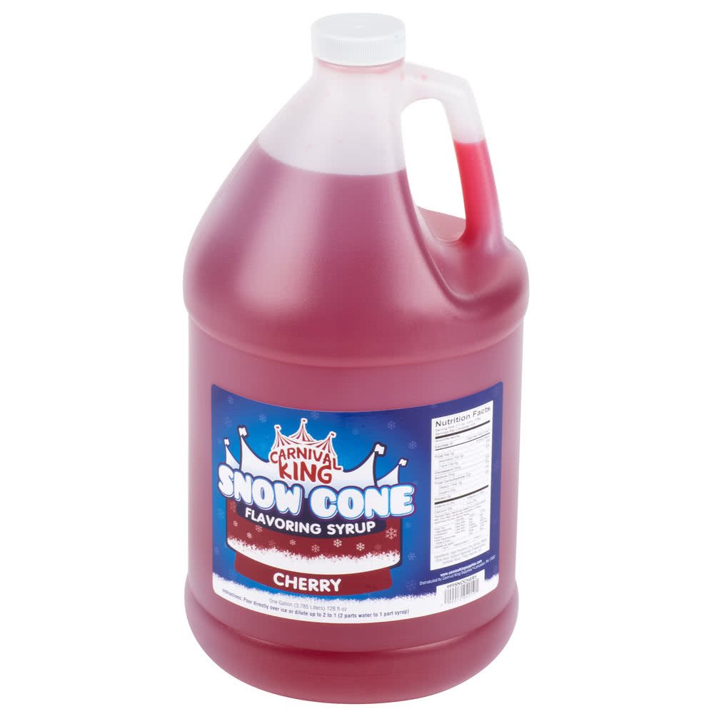 Snow Cone Syrup, Flavored Syrup for Snow Cones and Shaved Ice (Cherry, 4/Case) view 2