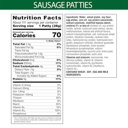 Morningstar Farms Veggie Breakfast Sausage Patties, 1.34 oz., (112 count) view 3