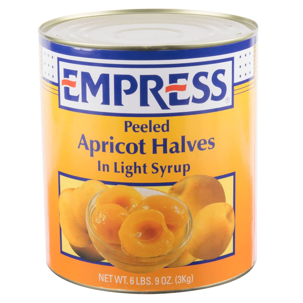 TableTop King #10 Can Peeled Apricot Halves in Light Syrup - 6/Case