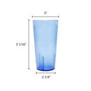 Thunder Group PLTHTB012B Tumbler, 12 oz., Textured Exterior, Scratch and Impact Resistant, Stackable, Dishwasher Safe, Plastic, Blue, Pack of 12 view 2