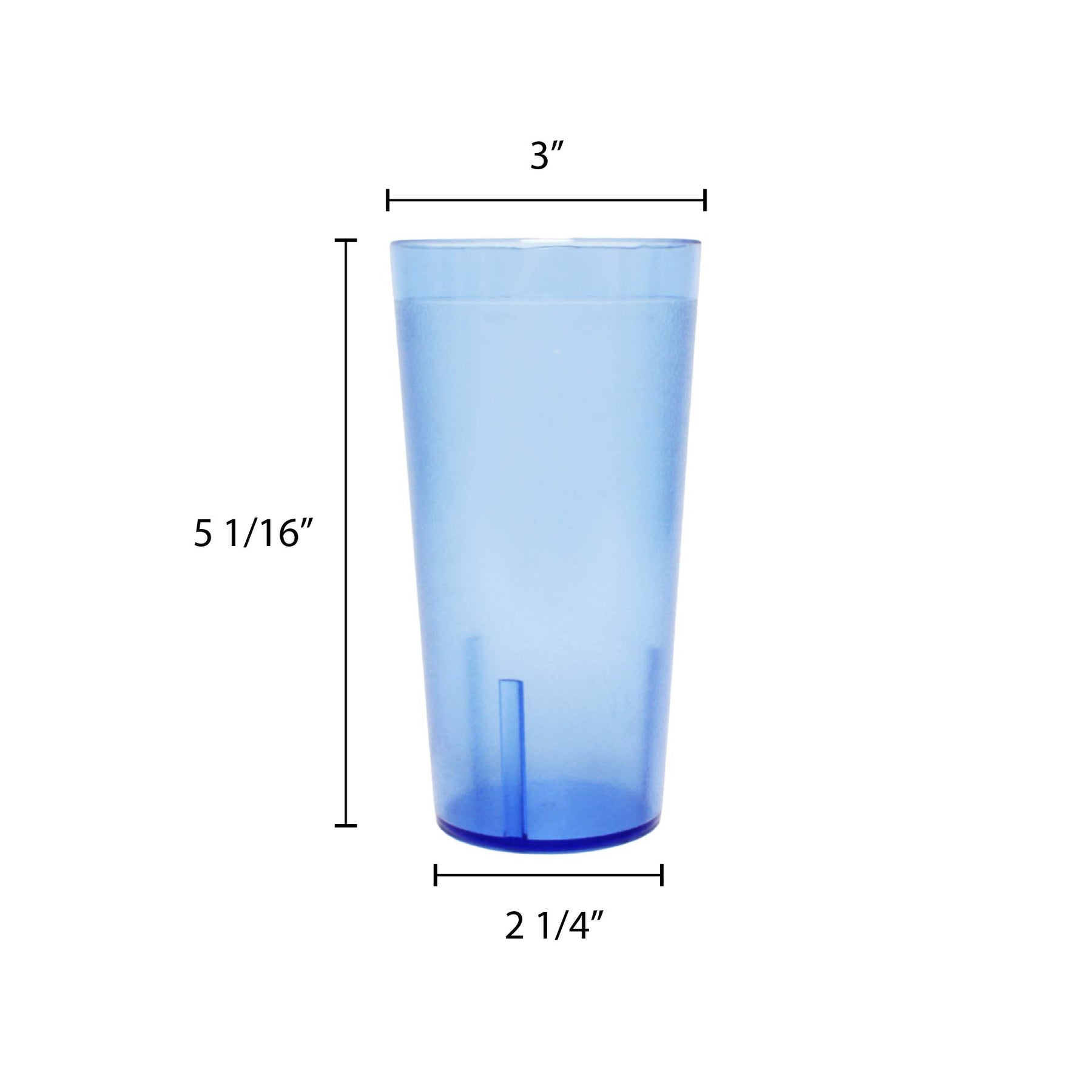 Thunder Group PLTHTB012B Tumbler, 12 oz., Textured Exterior, Scratch and Impact Resistant, Stackable, Dishwasher Safe, Plastic, Blue, Pack of 12 view 2