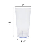Thunder Group PLTHTB012C Tumbler, 12 oz., Textured Exterior, Scratch and Impact Resistant, Stackable, Dishwasher Safe, Plastic, Clear, Pack of 12 view 2