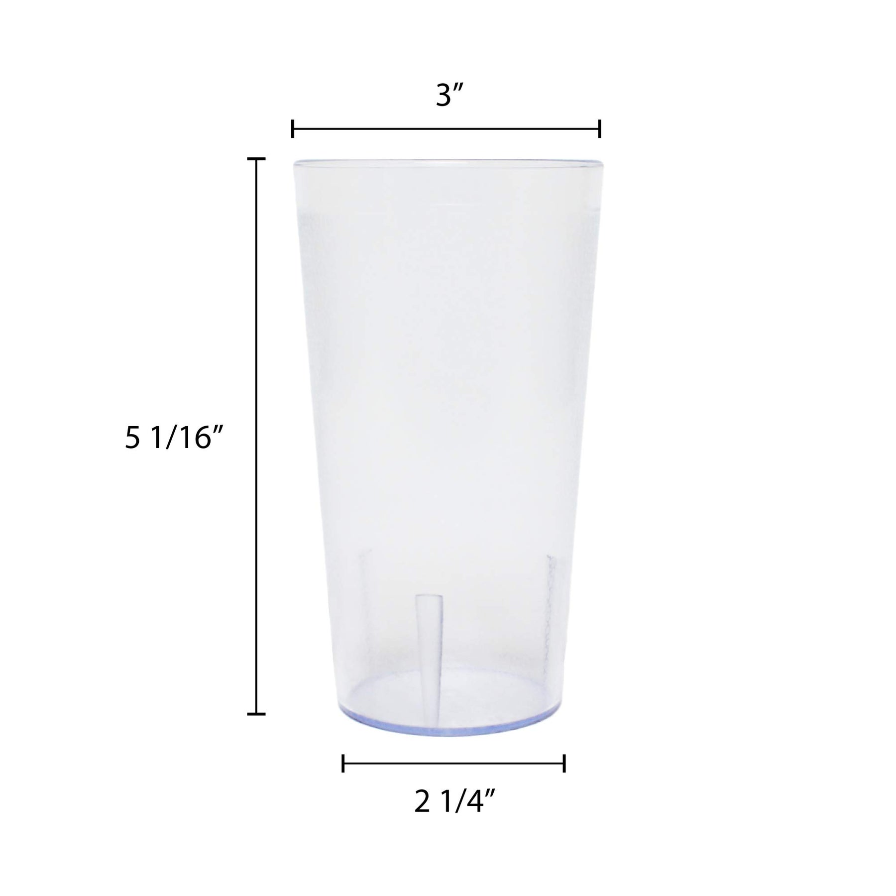 Thunder Group PLTHTB012C Tumbler, 12 oz., Textured Exterior, Scratch and Impact Resistant, Stackable, Dishwasher Safe, Plastic, Clear, Pack of 12 view 2