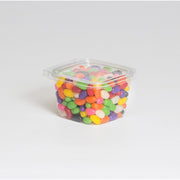 Safe-T-Fresh Inline Plastics TS4016 16 oz. Clear Tamper Evident Plastic Grab-and-Go Container with Hinged Lid | 276/Case view 2