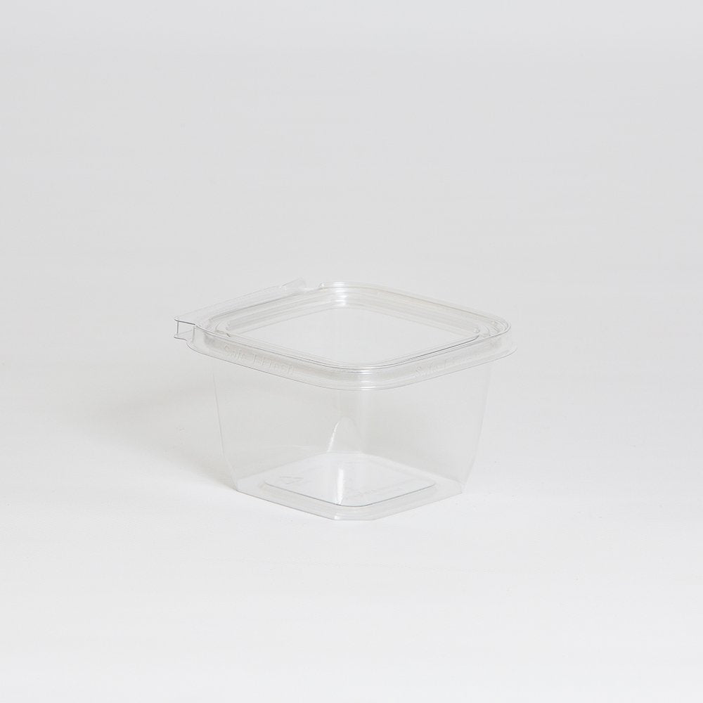 Safe-T-Fresh Inline Plastics TS4016 16 oz. Clear Tamper Evident Plastic Grab-and-Go Container with Hinged Lid | 276/Case view 4