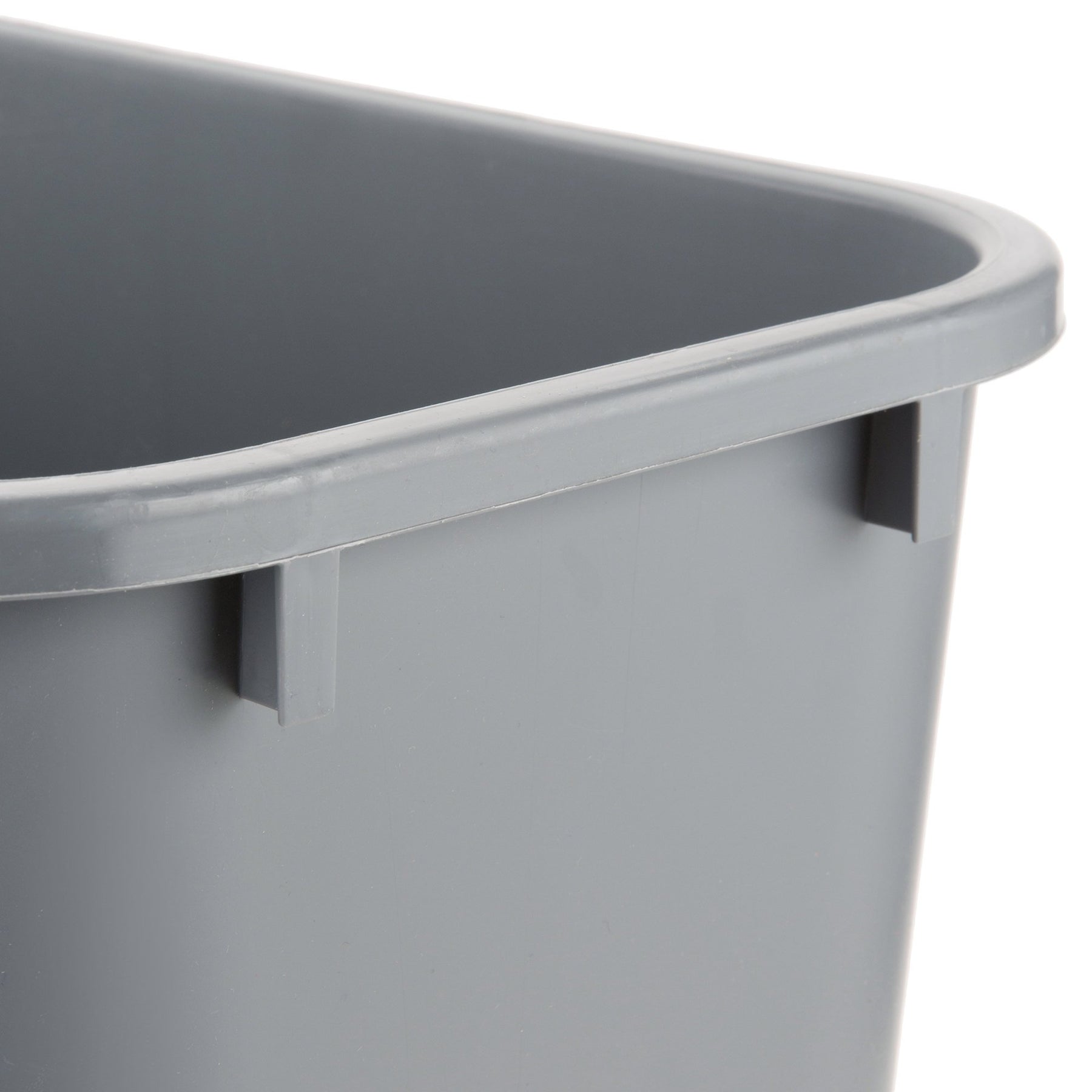 TableTop King 28 Qt. / 7 Gallon Gray Rectangular Wastebasket view 3