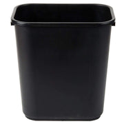 TableTop King 2818BK 28 Qt. / 7 Gallon Black Rectangular Wastebasket