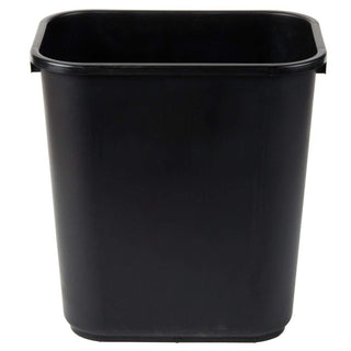 TableTop King 2818BK 28 Qt. / 7 Gallon Black Rectangular Wastebasket