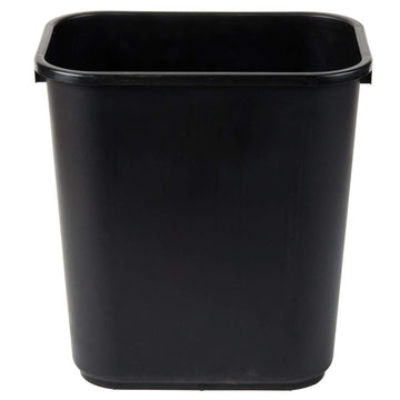 TableTop King 2818BK 28 Qt. / 7 Gallon Black Rectangular Wastebasket