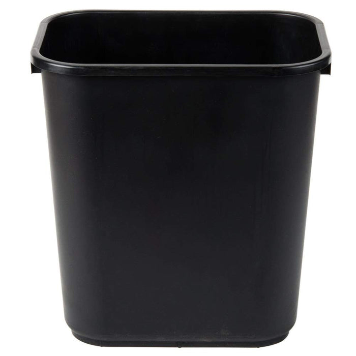 TableTop King 2818BK 28 Qt. / 7 Gallon Black Rectangular Wastebasket