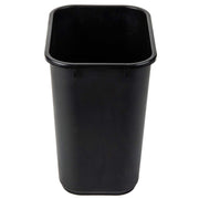 TableTop King 2818BK 28 Qt. / 7 Gallon Black Rectangular Wastebasket view 2