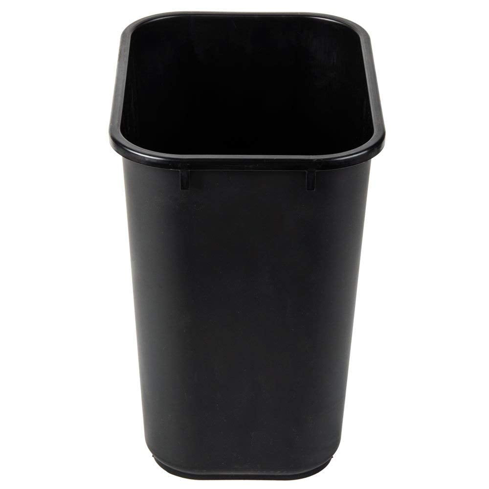 TableTop King 2818BK 28 Qt. / 7 Gallon Black Rectangular Wastebasket view 2