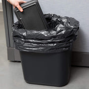 TableTop King 2818BK 28 Qt. / 7 Gallon Black Rectangular Wastebasket view 4