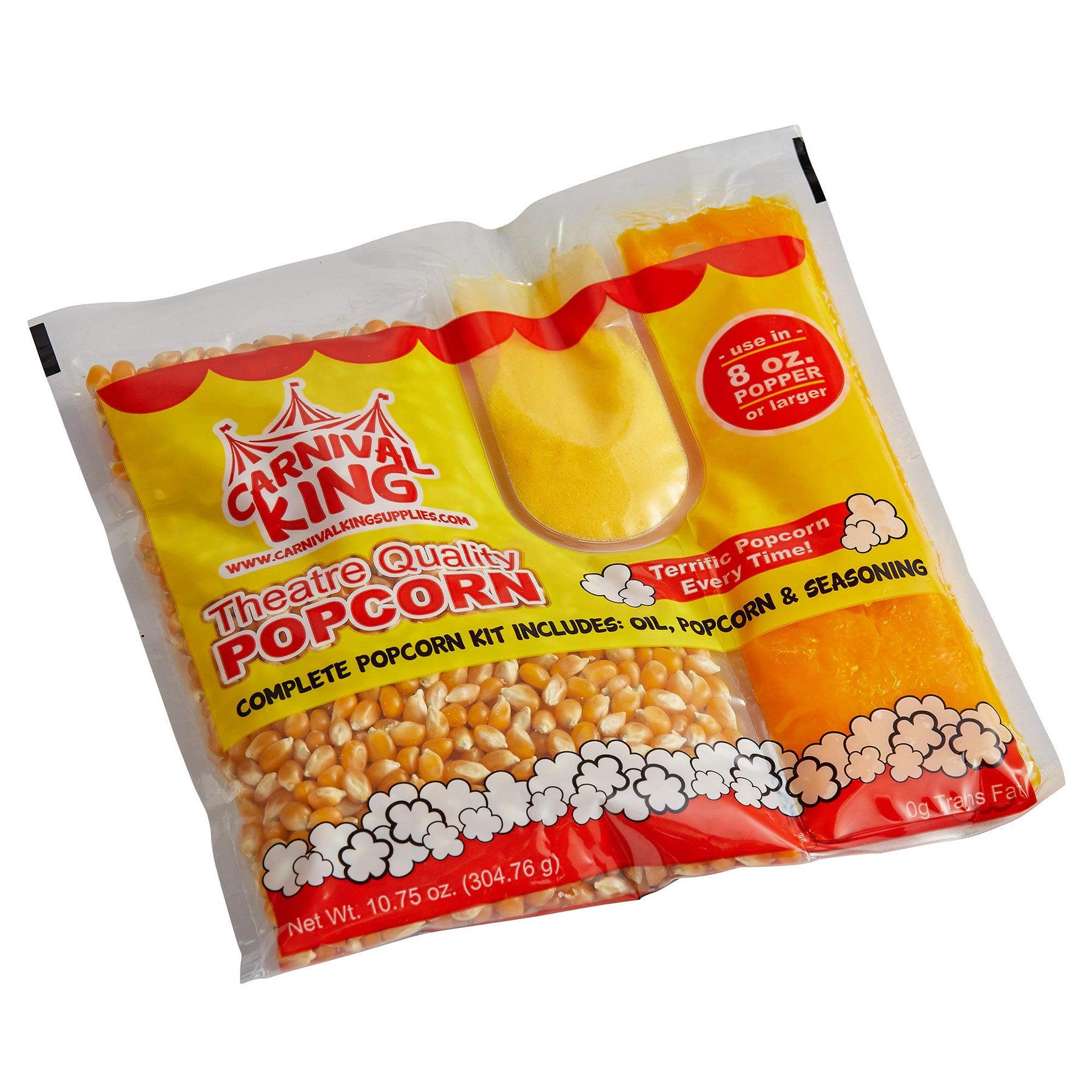 Carnival King All-in-One Popcorn Kit for 8-10 Ounce Poppers - 48 (2 24/Case)
