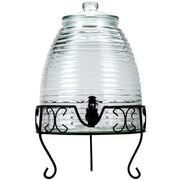 Core 2.4 Gallon Glass Beverage Dispenser with Metal Stand