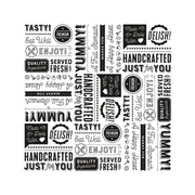 G.E.T. P-GT-1212-W 12" x 12" White Food Word Text Grease-Resistant Food-Safe Wrap Paper, Deli Wrap, Clipper Mill (1000 Pieces)
