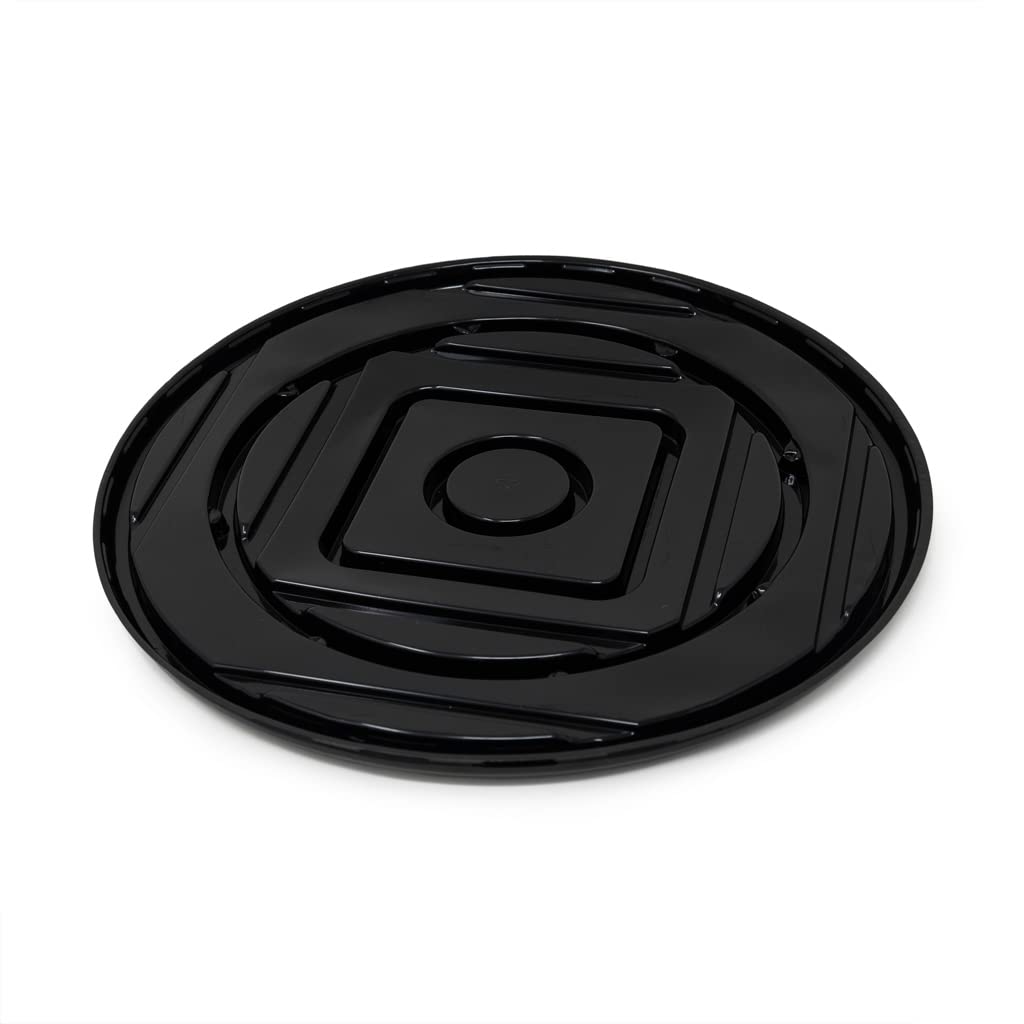 Pactiv Rose Pattern Cake Container & Lid Combo, 13" Diameter x 5.75" Height, Black Base/Clear Lid | 45/Case view 3