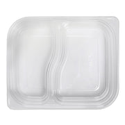 Plastic Carryout Snack Box Container 2-Compartment Clear PET 450 per Case