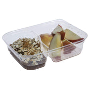Plastic Carryout Snack Box Container 2-Compartment Clear PET 450 per Case view 3