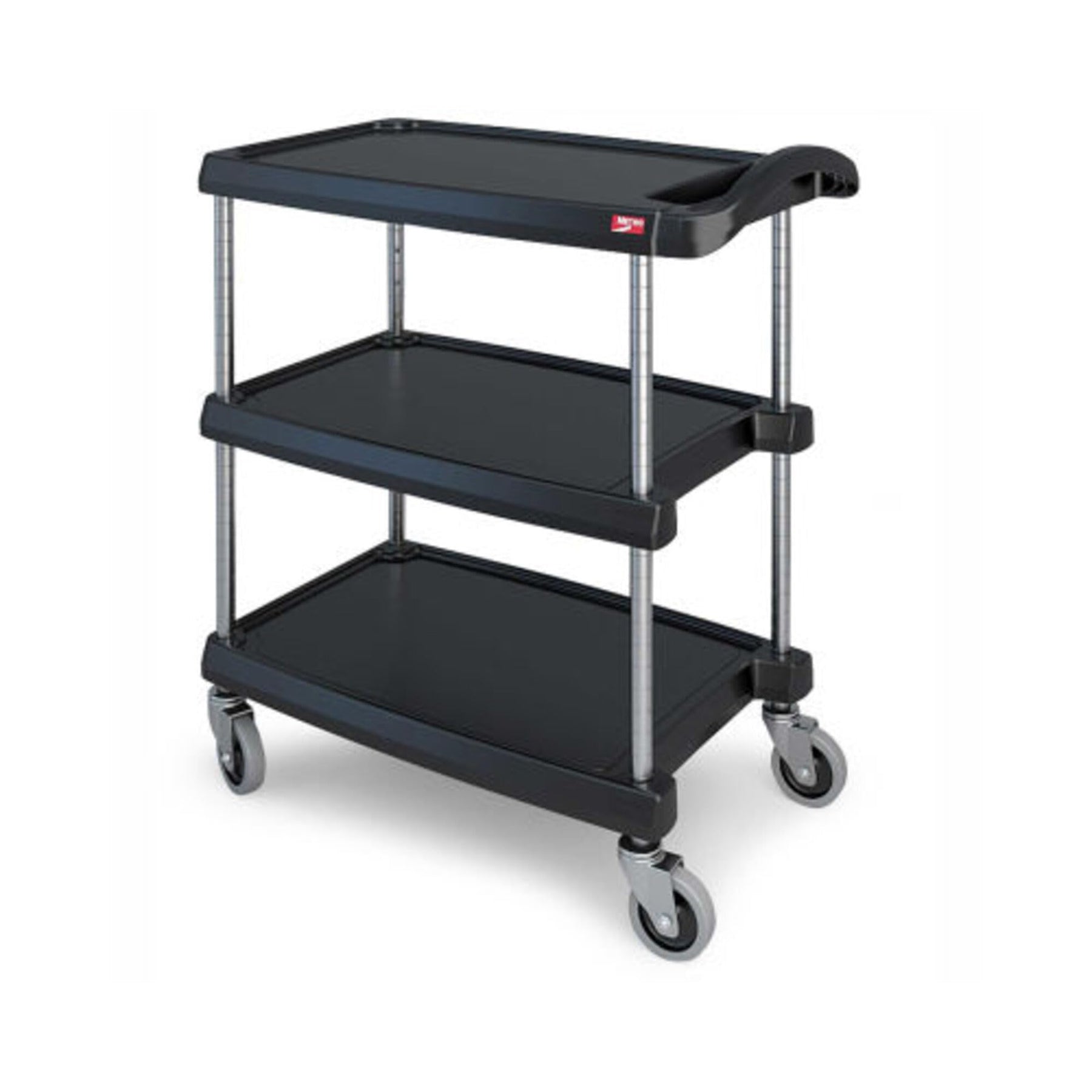 Metro MY1627-34BL 3-Level Polymer Utility Cart w/ 400-lb Capacity, Marine Ledges
