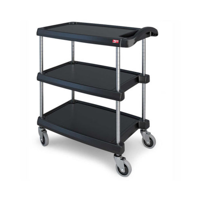 Metro MY1627-34BL 3-Level Polymer Utility Cart w/ 400-lb Capacity, Marine Ledges