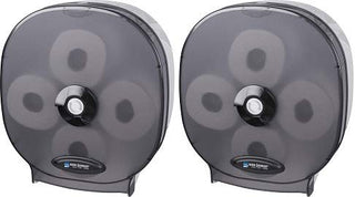 San Jamar R3800TBK Four Station Carousel Standard Bath Tissue, Black Pearl (2-(Pack))