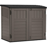 Suncast 34 Cu Ft Horizontal Storage Shed, Resin, Lockable, Stoney Black