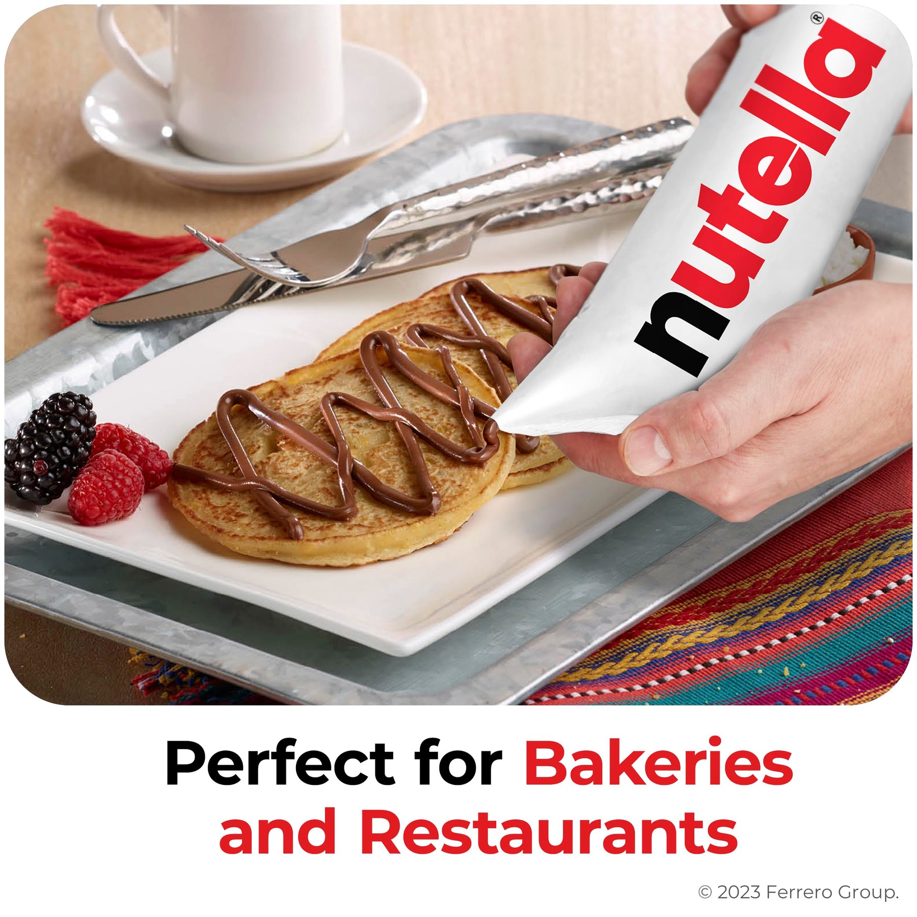 Nutella Hazelnut Spread Piping Bags, 6 Bags, Baking Supplies, Great For Restaurants And Bakeries, 211.2 Oz Total view 2