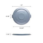 Thunder Group Lid for 20 gallon trash can, grey, comes in each view 2