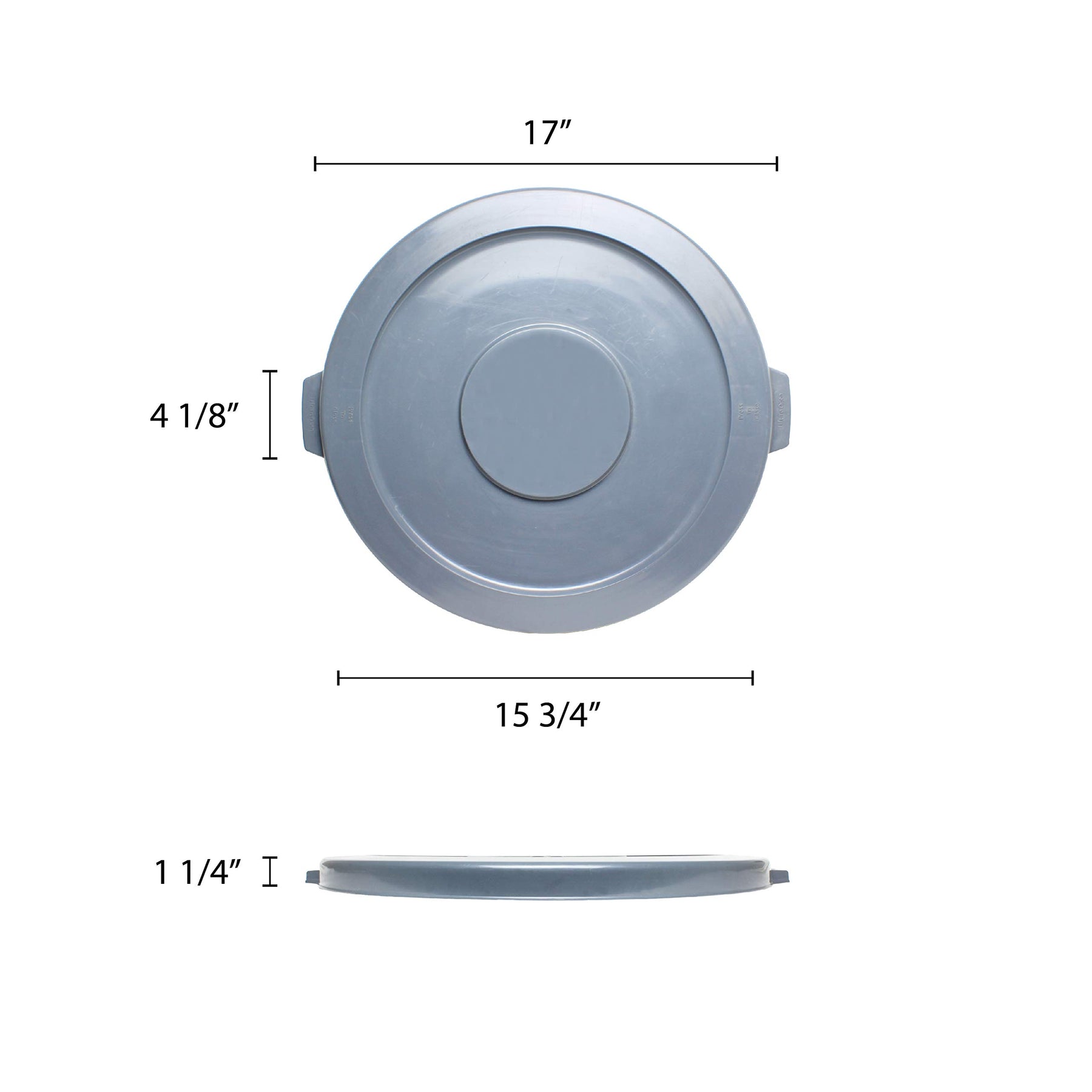 Thunder Group Lid for 20 gallon trash can, grey, comes in each view 2