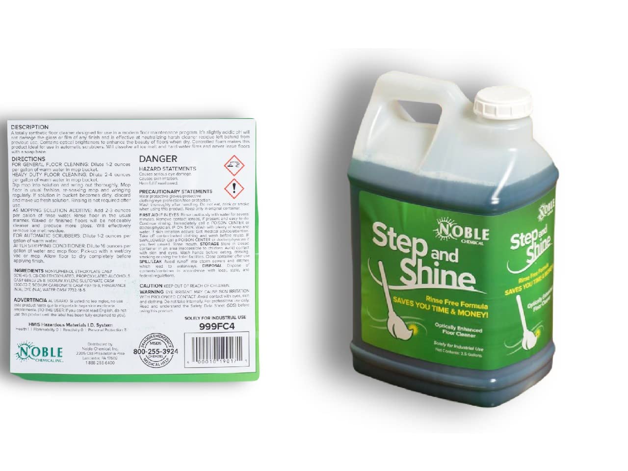 Noble Chemical 2.5 Gallon / 320 oz. Step & Shine Floor Cleaner (Pack of 2) view 2