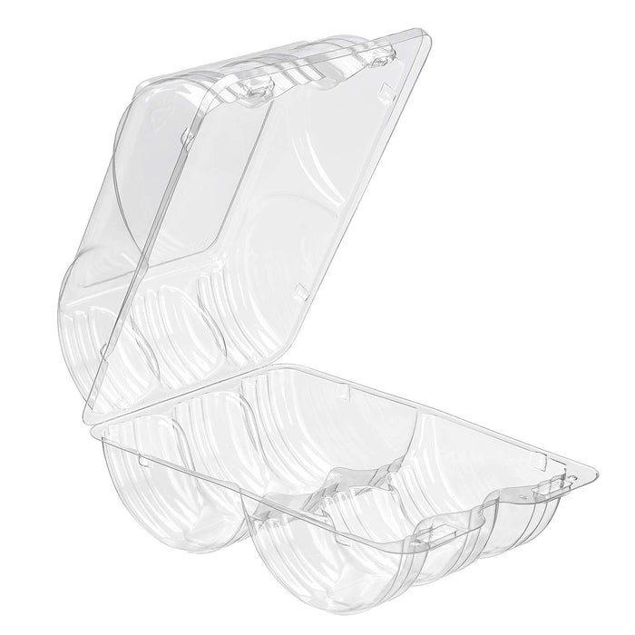 SLP206A Inline Plastics Clear Hinged 6ct Donut Container 5x7-9/16x3-9/16 192 per case