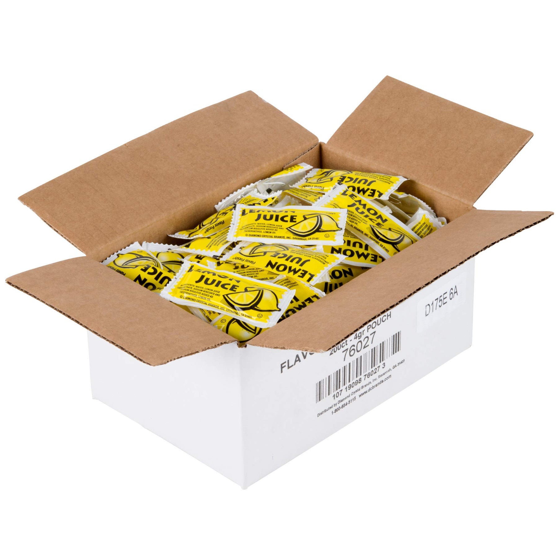 TableTop King 4 Gram Lemon Juice Portion Packets - 200/Case view 3