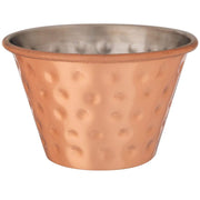 TableTop King 4 oz. Hammered Copper-Plated Stainless Steel Round Sauce Cup - 12/Pack view 2