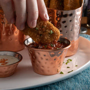 TableTop King 4 oz. Hammered Copper-Plated Stainless Steel Round Sauce Cup - 12/Pack view 3
