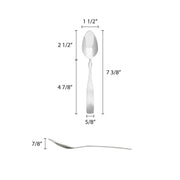 Thunder Group Flatware-Salem 18/0 heavy weight stainless steel dessert spoon, comes in dozen view 2