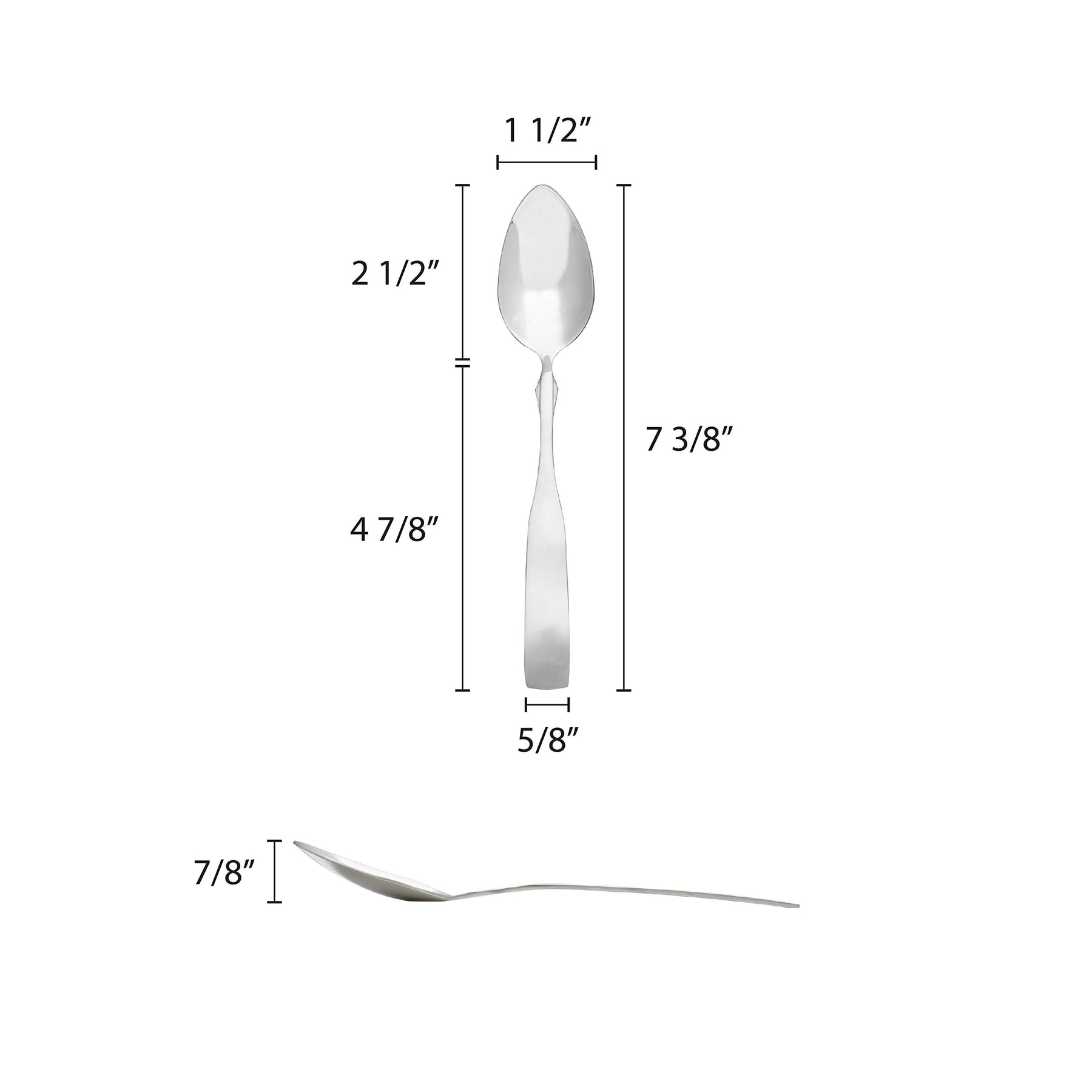 Thunder Group Flatware-Salem 18/0 heavy weight stainless steel dessert spoon, comes in dozen view 2