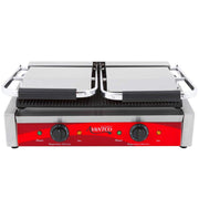 TableTop King P84 Double Commercial Panini Sandwich Grill with Grooved Plates - 18 3/16" x 9 1/16" Cooking Surface - 120V, 3500W view 3
