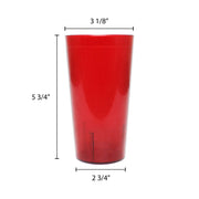 Thunder Group PLTHTB016R Tumbler, 16 oz., Textured Exterior, Scratch and Impact Resistant, Stackable, Dishwasher Safe, Plastic, red, Pack of 12 view 2