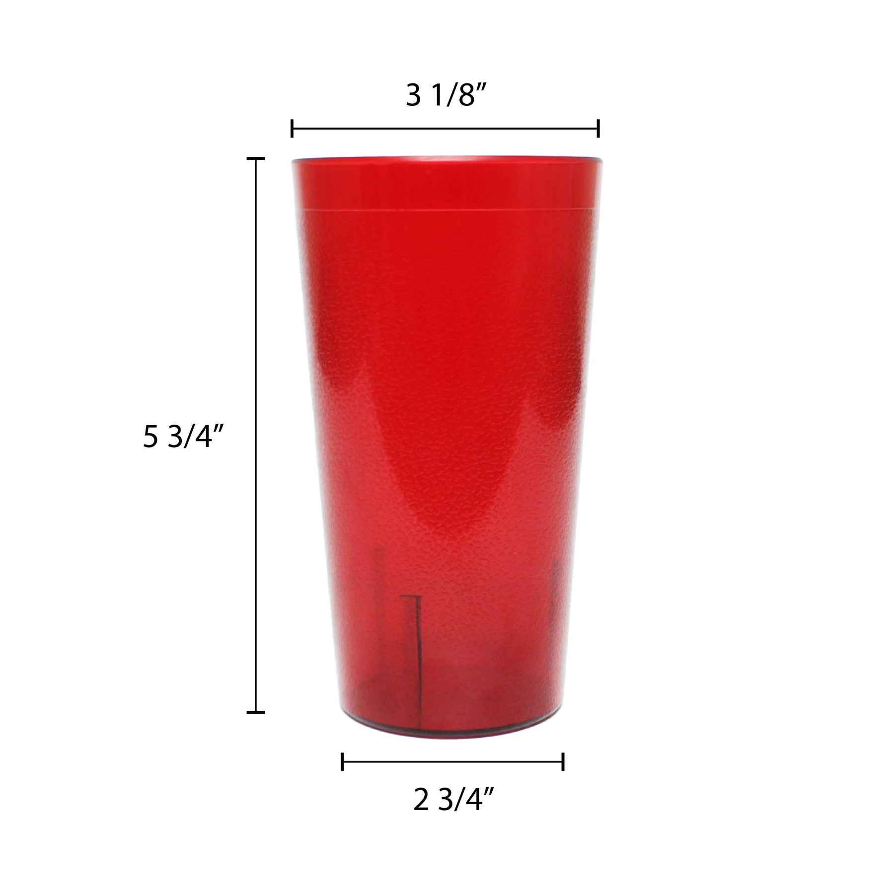 Thunder Group PLTHTB016R Tumbler, 16 oz., Textured Exterior, Scratch and Impact Resistant, Stackable, Dishwasher Safe, Plastic, red, Pack of 12 view 2