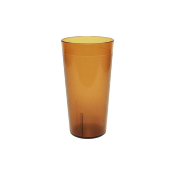 Thunder Group PLTHTB016A Tumbler, 16 oz., Textured Exterior, Scratch and Impact Resistant, Stackable, Dishwasher Safe, Plastic, Amber, Pack of 12