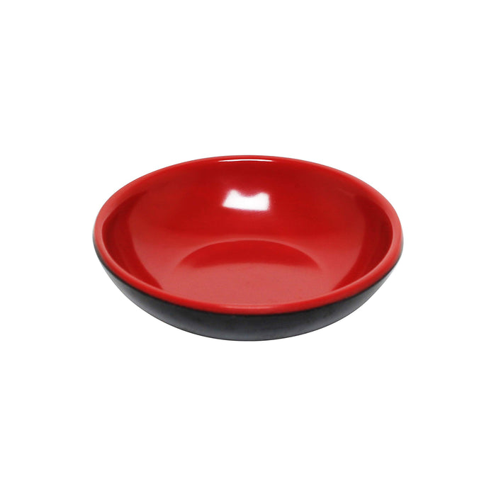 Thunder Group 1 oz, 2 3/4" x 2 3/4", sauce dish, red & black, two tone, comes in dozen