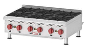 OMCAN 43735 COUNTERTOP STAINLESS STEEL GAS HOT PLATE WITH 6 BURNERS ITEM: 43735